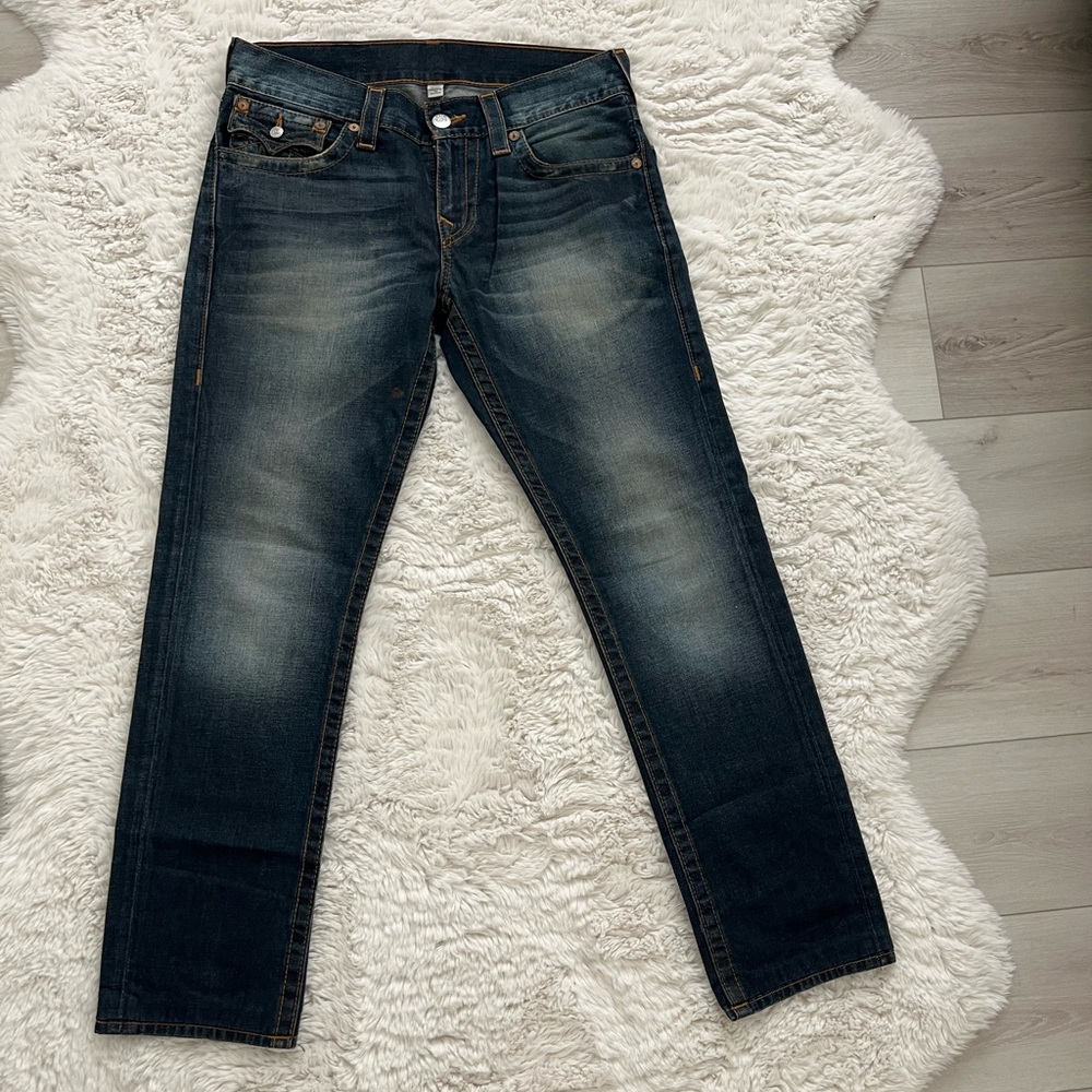 True Religion Men's Slim Jeans - Dark Blue